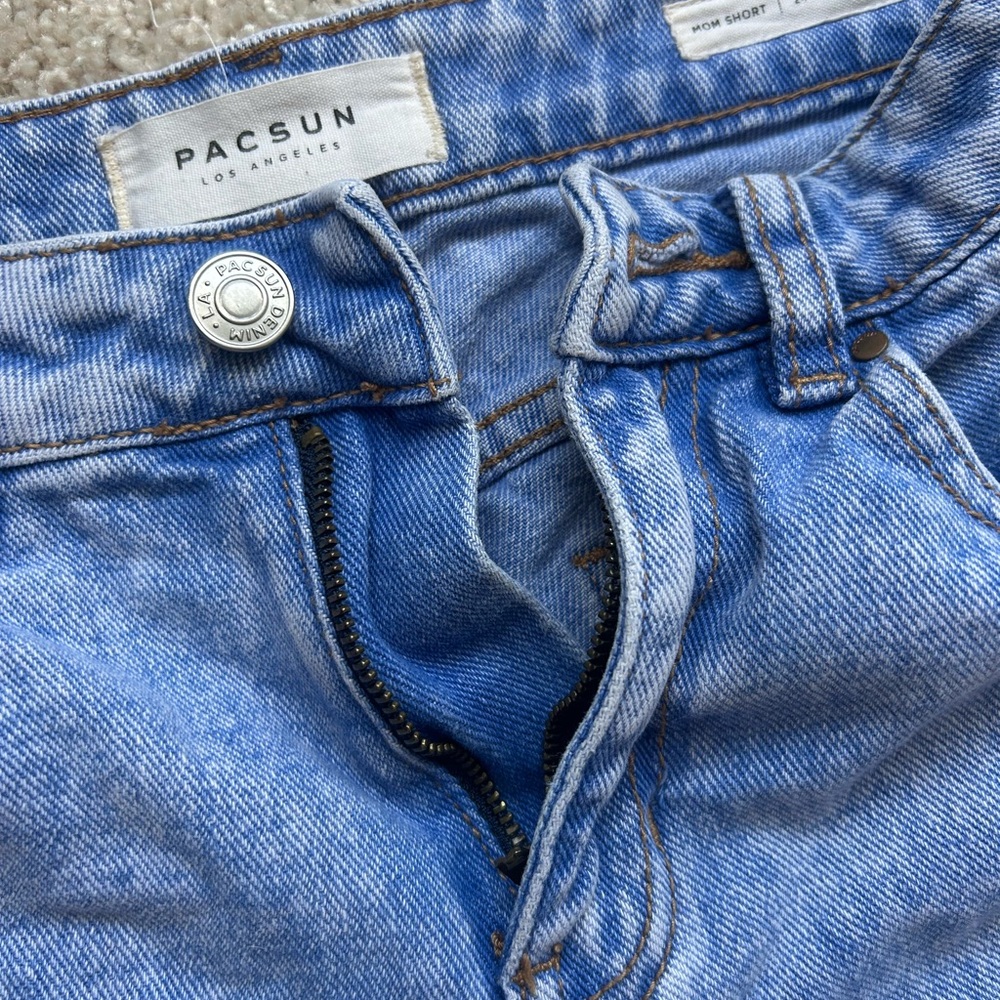 PacSun Light Wash High-Rise Mom Shorts